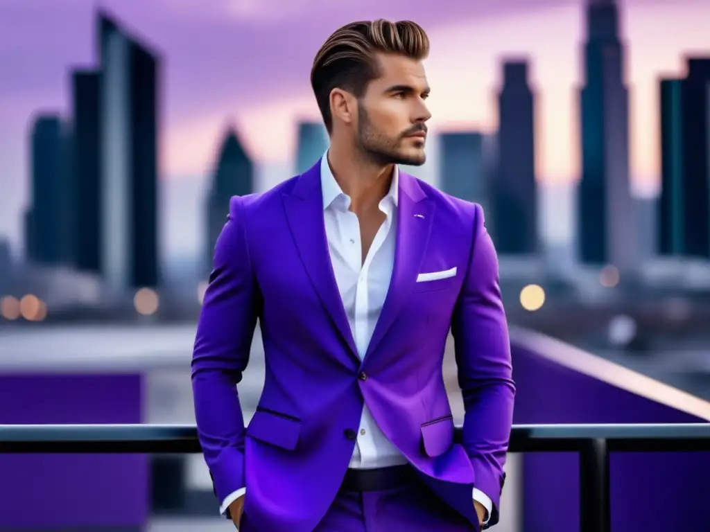 Moda masculina: Significado del color violeta en outfits elegantes y casuales