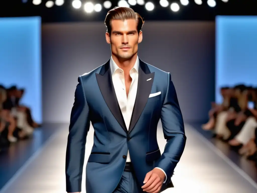 Importancia de la salud física en moda masculina: modelo seguro y elegante, dieta balanceada, ciudad vibrante y estilo urbano