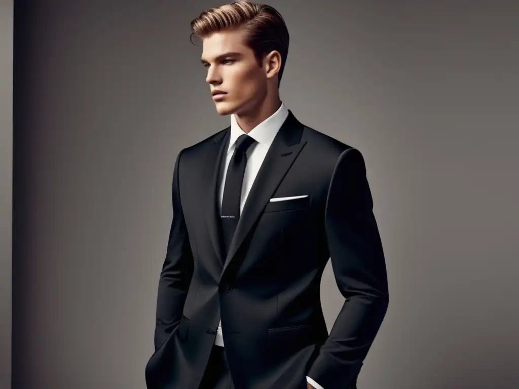 Modelo masculino en traje Calvin Klein: tendencias moda masculina Calvin Klein