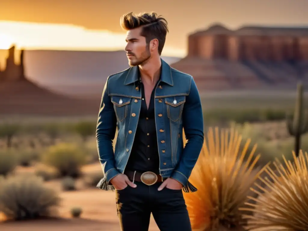 Tendencia moda masculina estilo cowboy