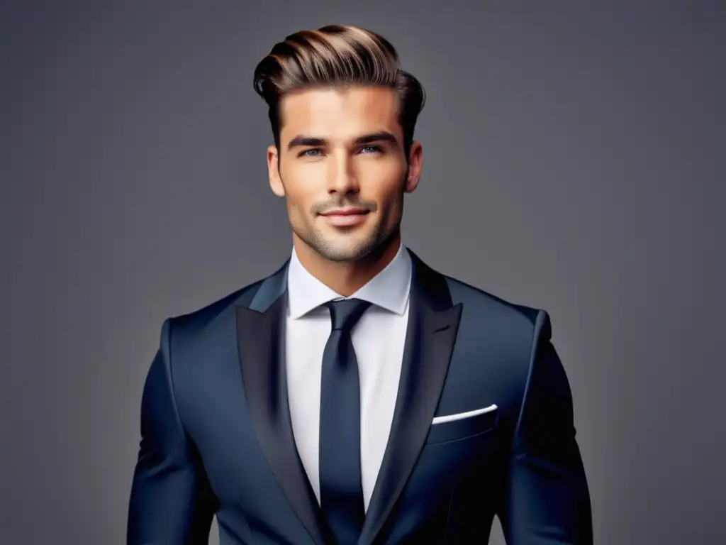 Modelo masculino con marca personal en belleza