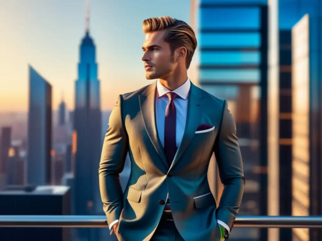 Modelo masculino elegante frente a la ciudad, moda masculina - Consejos de fotografía de moda