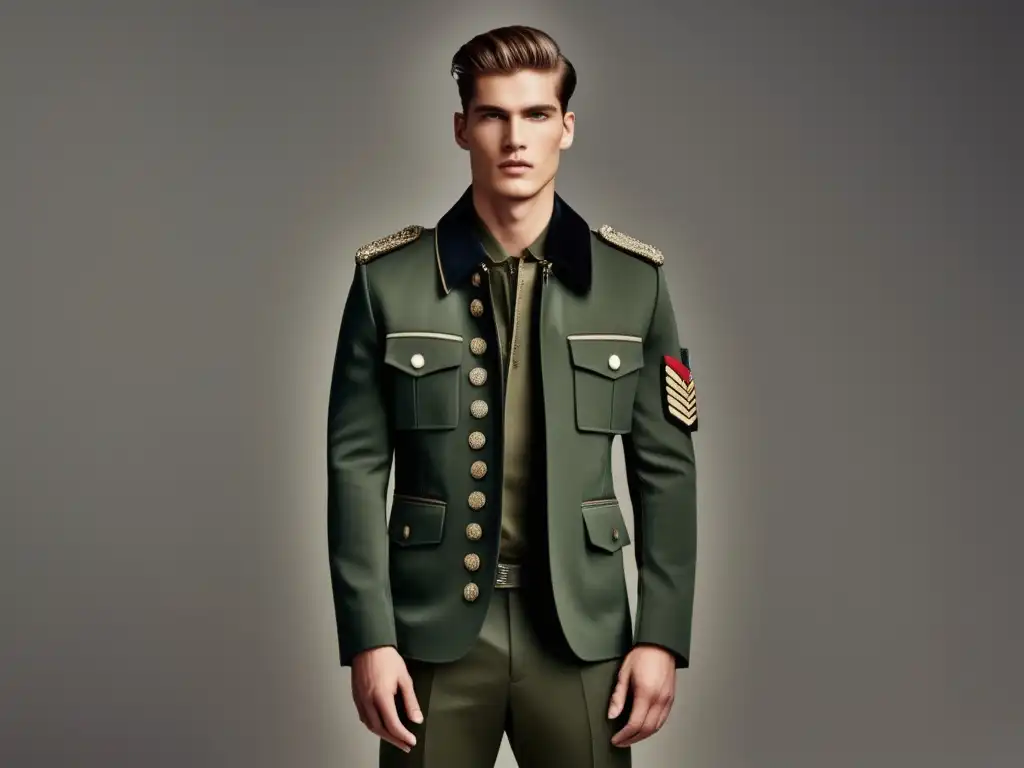 Chaqueta de moda masculina con influencia militar: tendencias en moda masculina