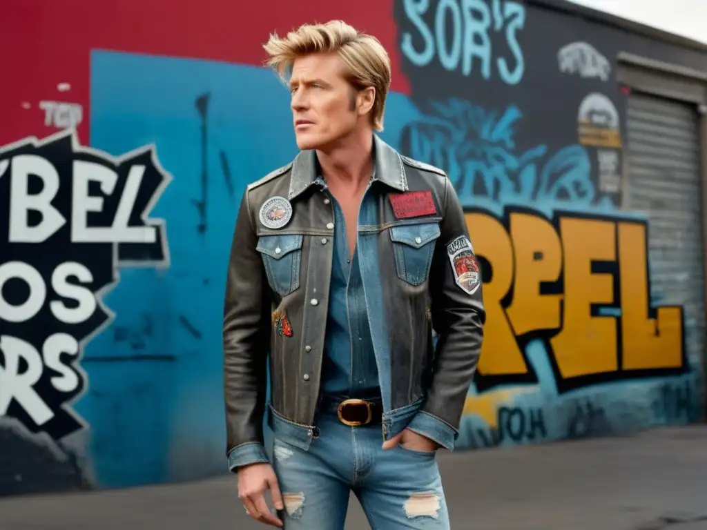 Modelo con estilo rebelde inspirado en Robert Redford