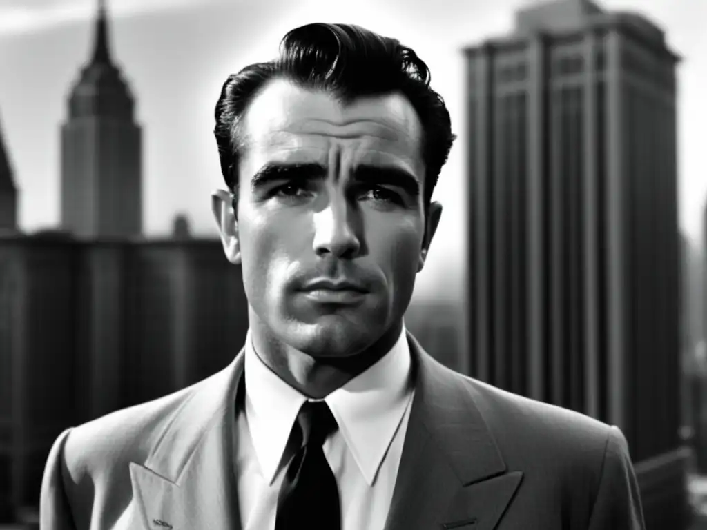 Estilo masculino de Montgomery Clift en imagen elegante y sofisticada