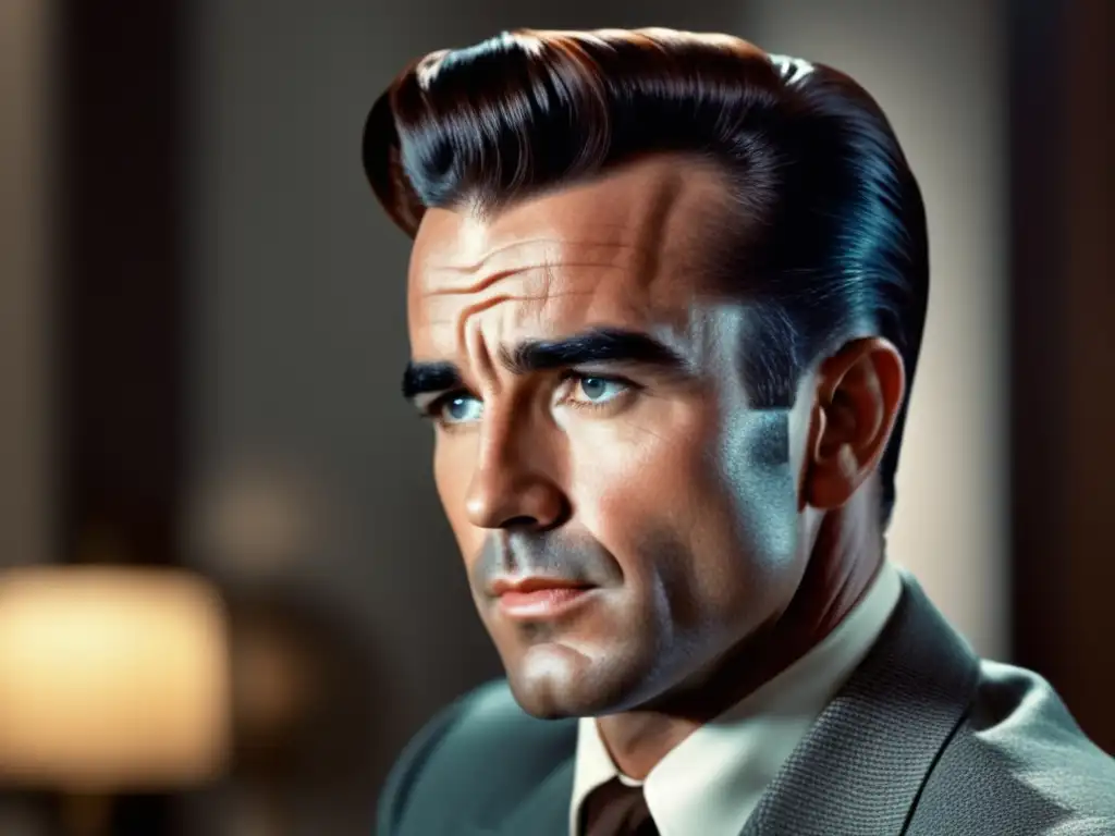 Estilo masculino de Montgomery Clift - Cabello perfectamente peinado y esculpido con un toque contemporáneo