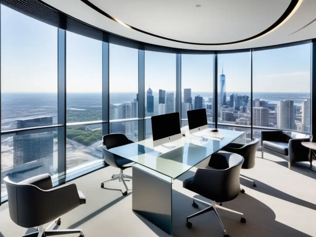 Espacio corporativo moderno con vista panorámica a la ciudad - Consejos para armar el armario masculino corporativo perfecto