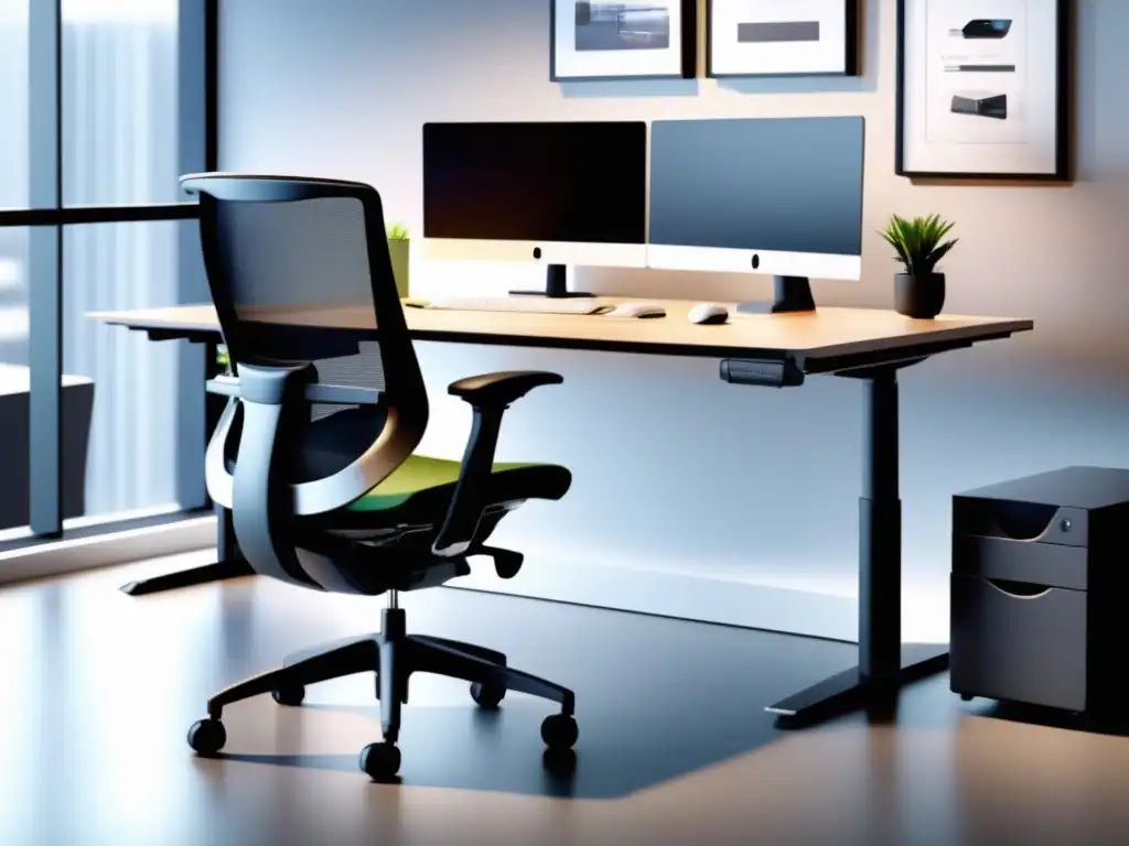 Beneficios de la ergonomía en el trabajo: espacio de oficina moderno y saludable con mobiliario y equipo ergonómico