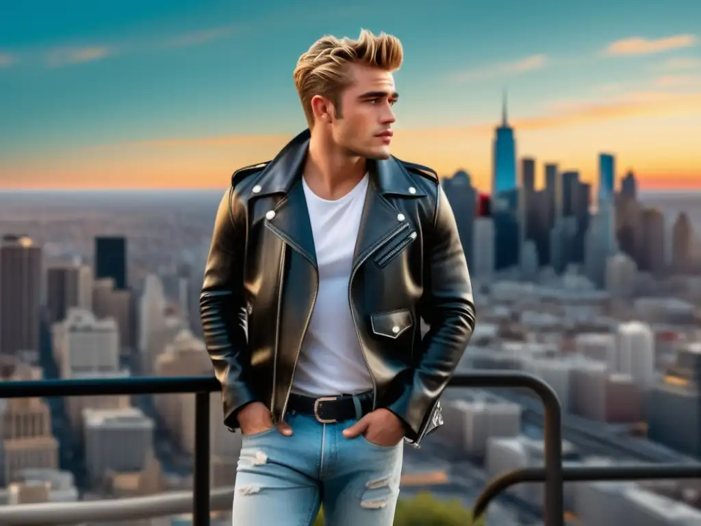 Moda masculina inspirada en James Dean con toque moderno