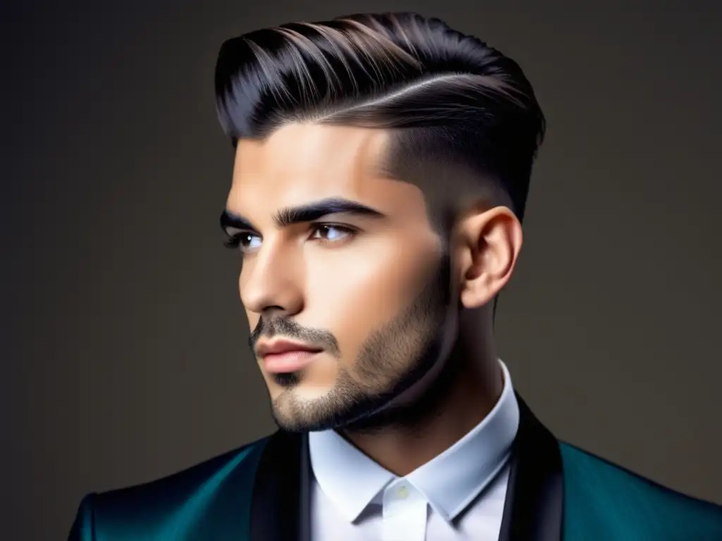 Peinado moderno para hombres con cabello corto