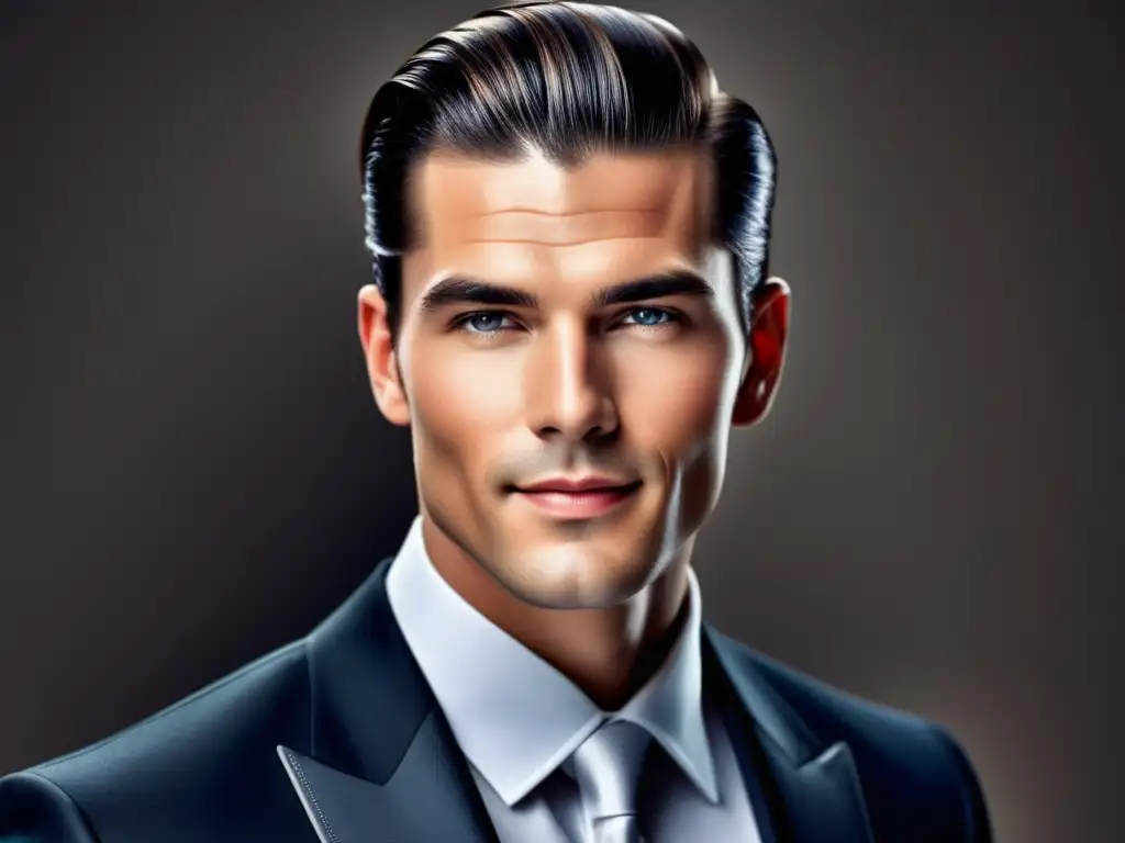 Peinado masculino con cabello fino, volumen y estilo elegante