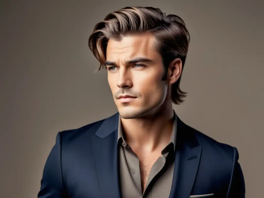 Peinado masculino cabello fino con volumen