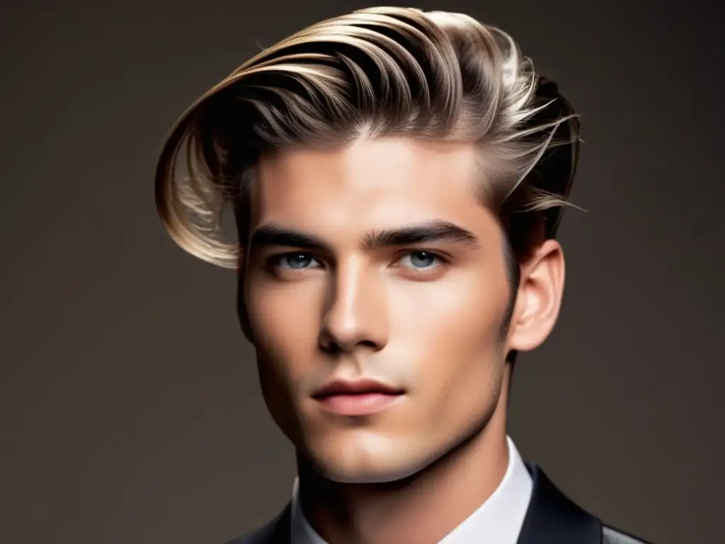 Peinado masculino con volumen para cabello fino