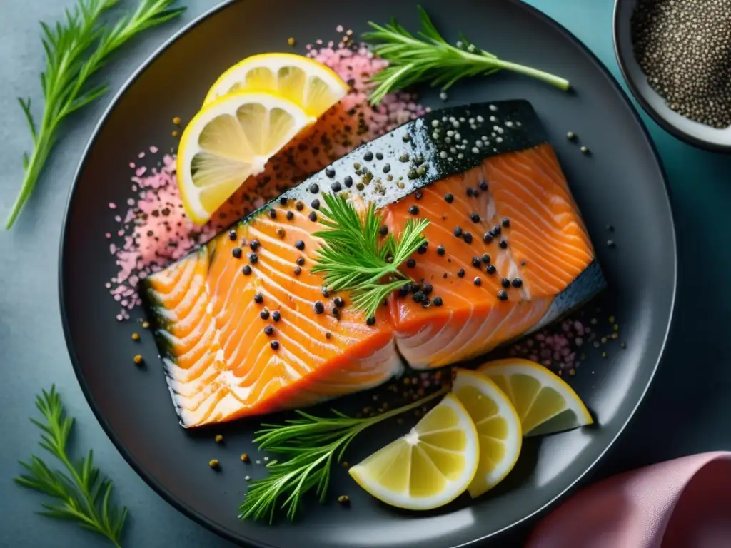 Delicioso salmón con chía: alimentos para mejorar la concentración masculina