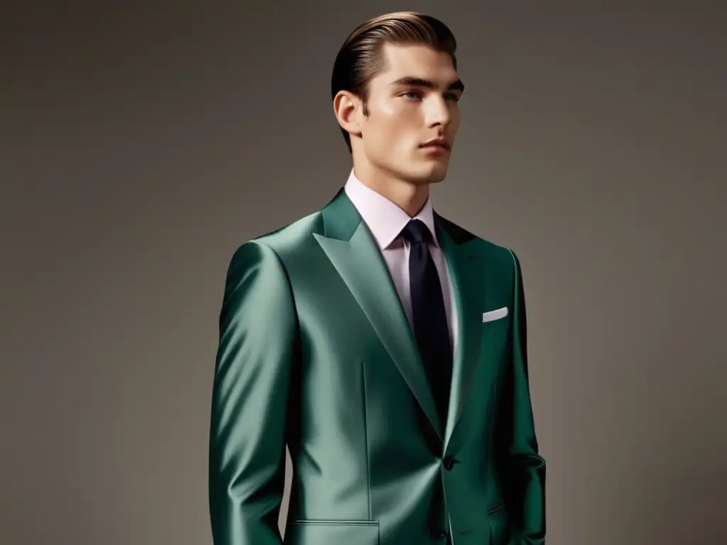 Análisis estilo Prada moda hombre: Imagen 8k detallada de modelo masculino en traje moderno y elegante