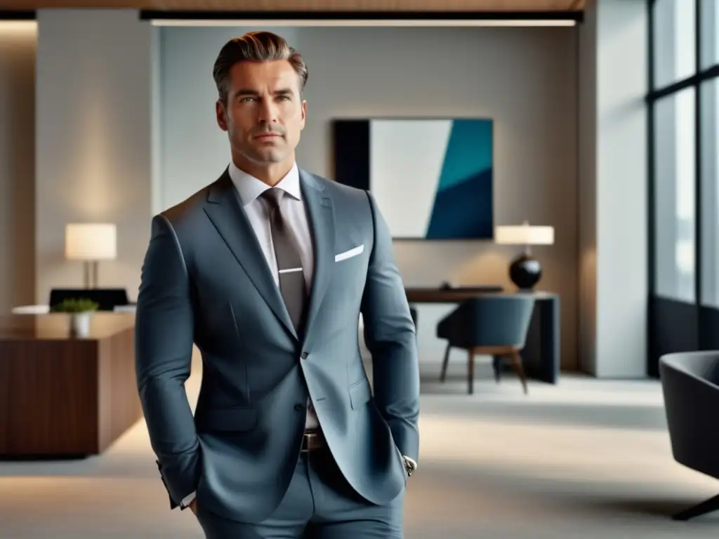 Hombre profesional en oficina elegante - Importancia del estilo en hombres