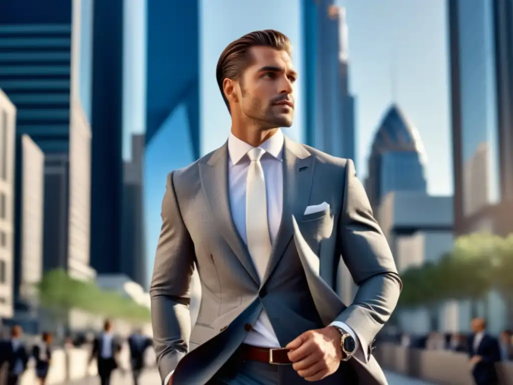 Hombre profesional en traje elegante, muestra la importancia de los detalles en la moda masculina