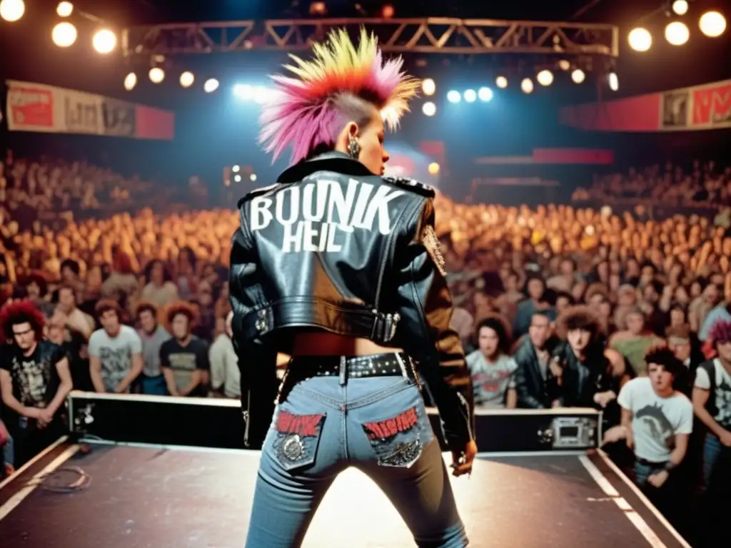 Imagen de concierto punk en los 80: Moda punk años 80, energía y rebeldía