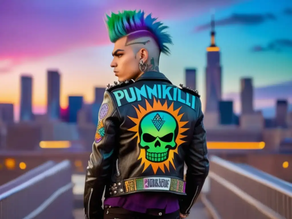 Tendencias moda masculina estilo punk en la ciudad