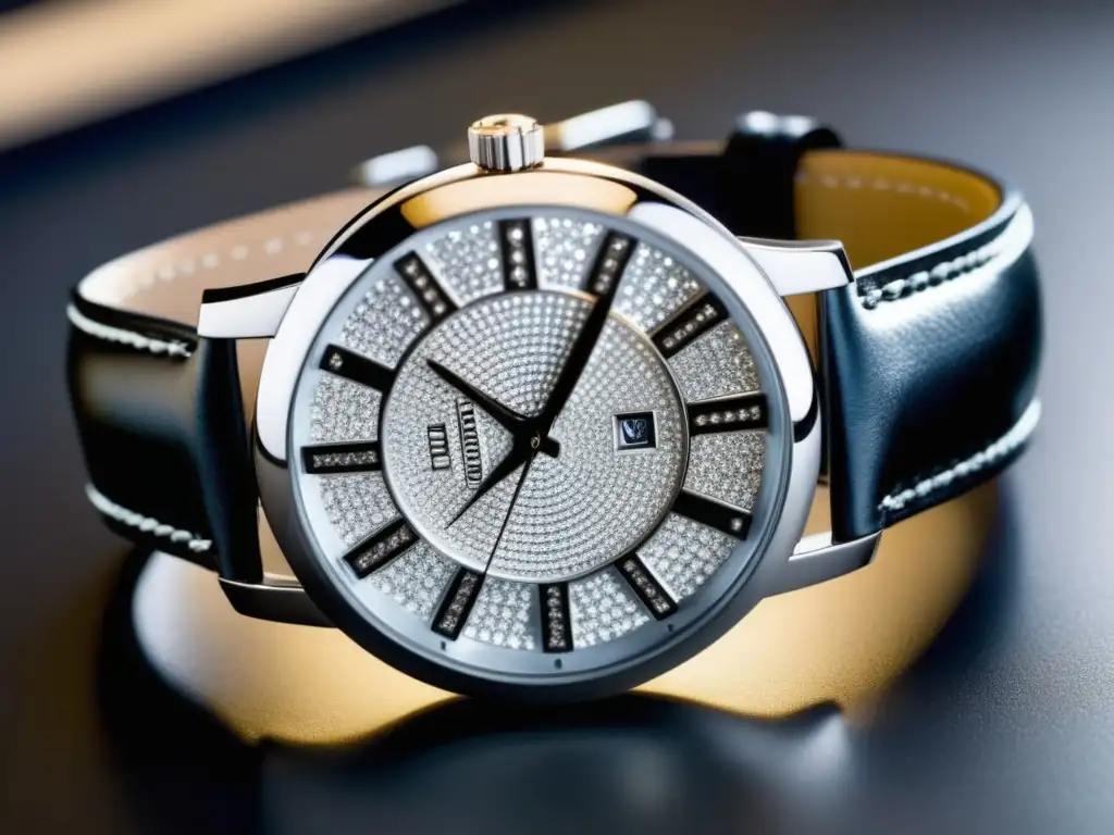 Reloj de hombre elegante con diamantes: poder y estilo