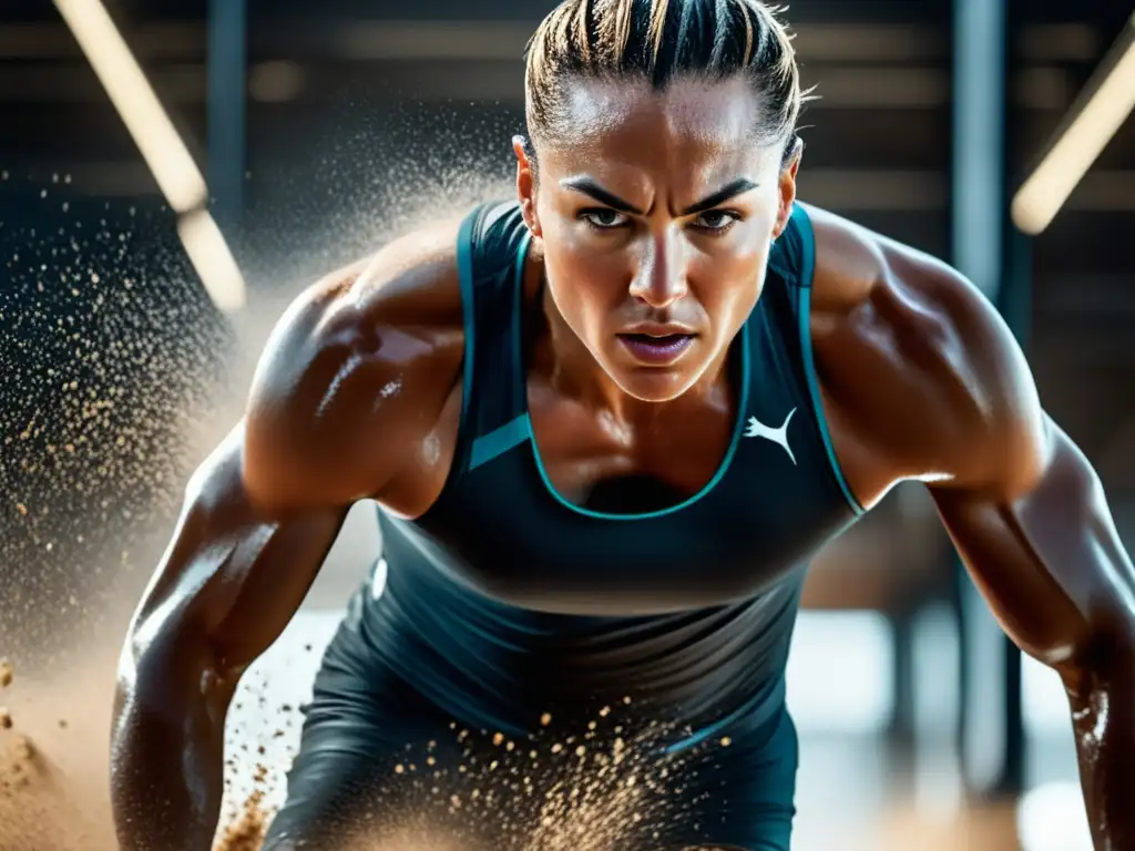 Ventajas y usos de los tejidos técnicos deportivos: imagen de atleta en acción con prendas de alto rendimiento