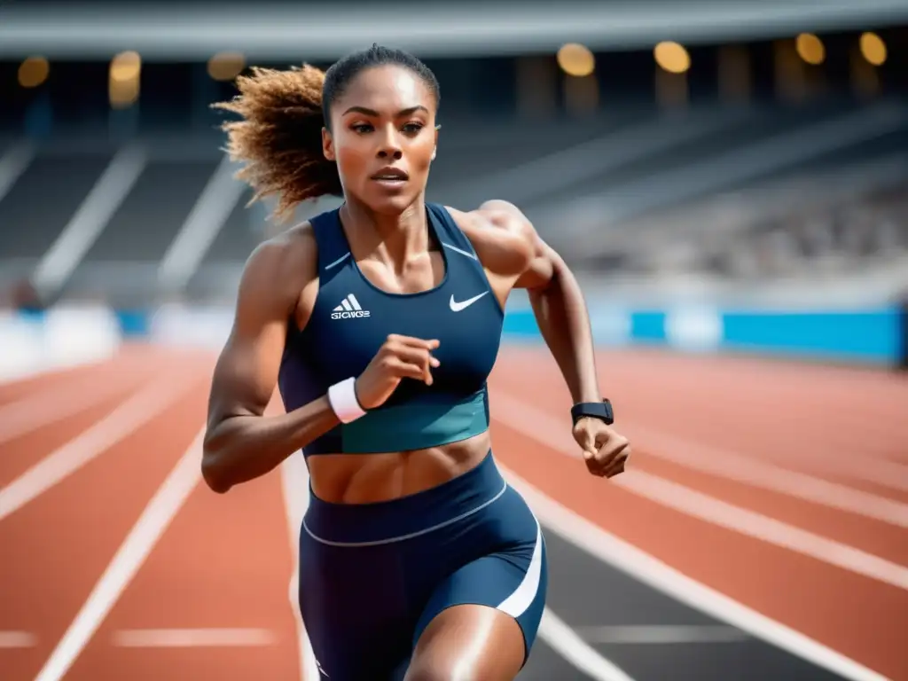 Atleta con ropa deportiva avanzada que mejora el rendimiento