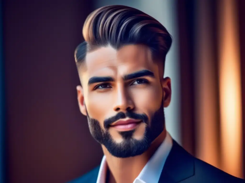 Corte de pelo hombre rostro ovalado, estilo moderno y elegante