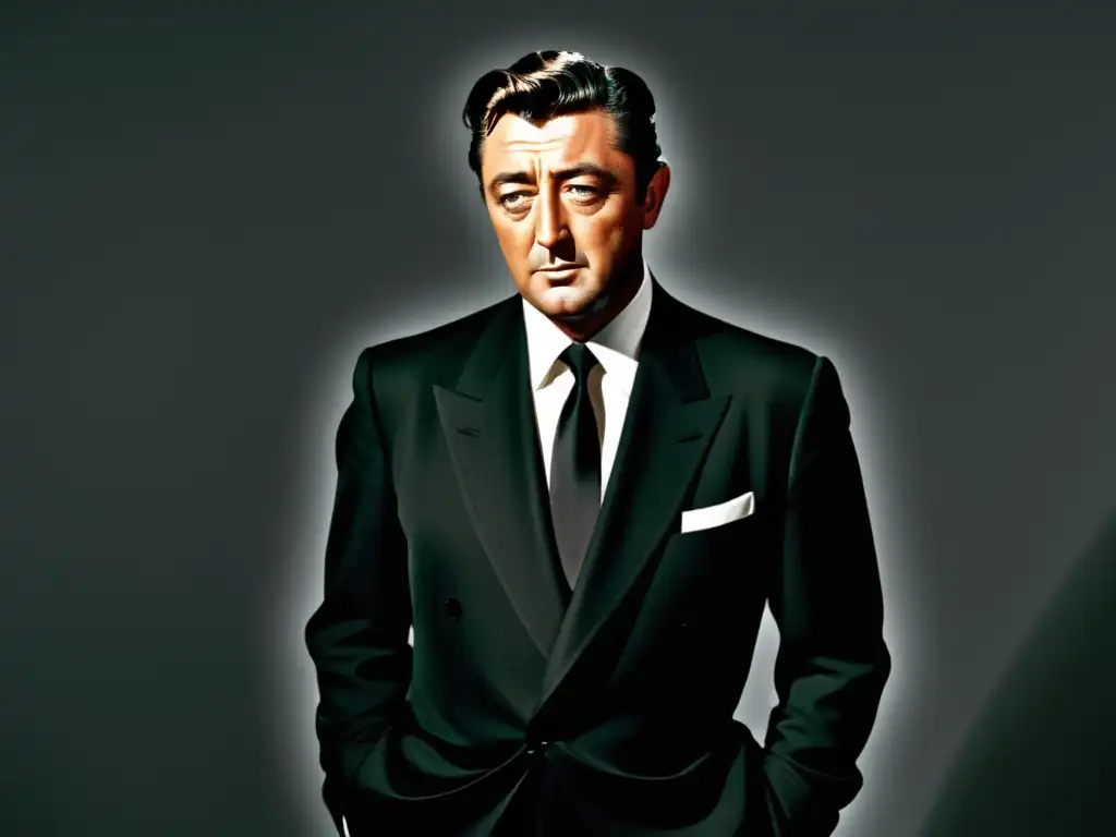 Estilo inconfundible de Robert Mitchum en imagen icónica