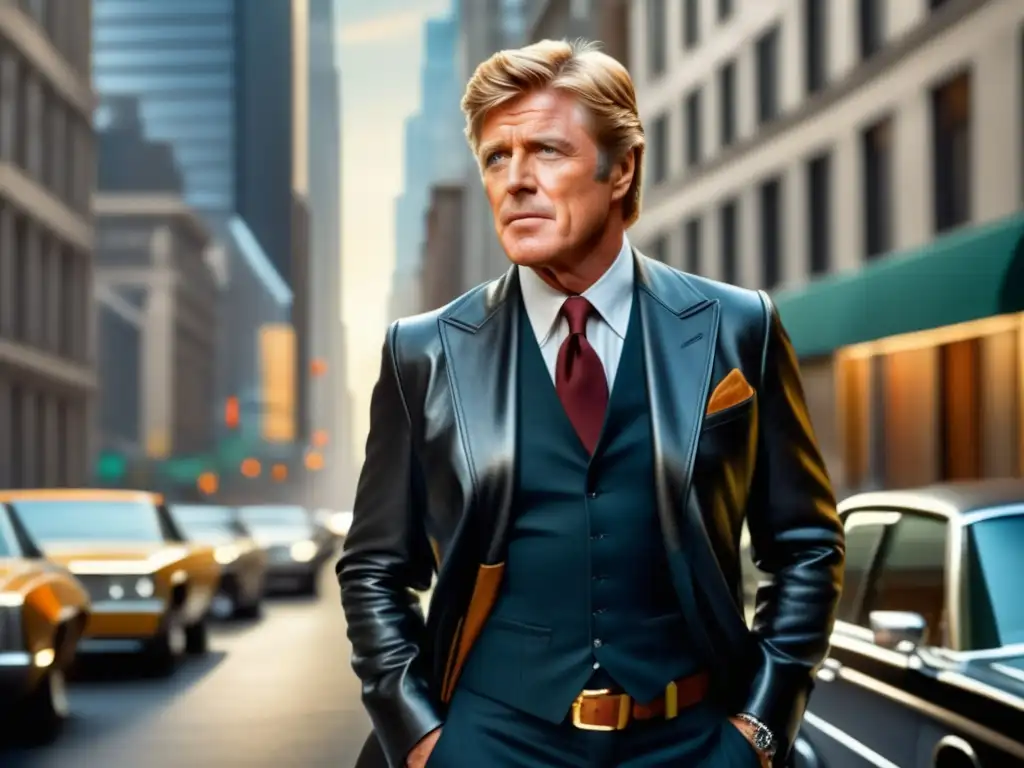 Estilo rebelde Robert Redford moda - Imagen impresionante de Robert Redford en su mejor momento, con un estilo rebelde y elegante