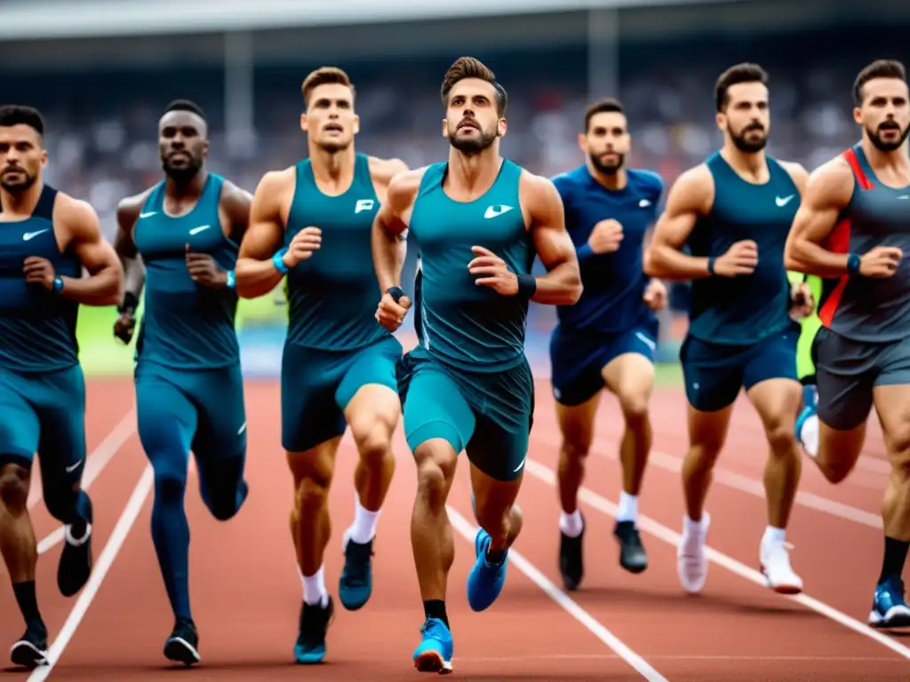 Ropa técnica masculina para deportes: Hombres en distintas disciplinas deportivas lucen prendas técnicas de alta calidad