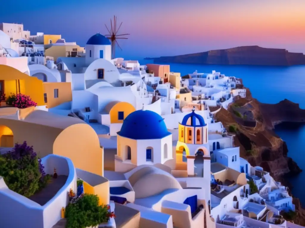 Atardecer romántico en Oia, Santorini Destino romántico: Santorini, Grecia al atardecer - Consejos viajar estilo destinos románticos