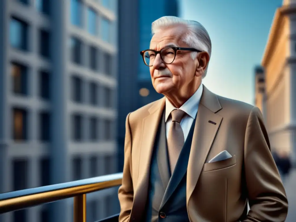 Hombre elegante con gafas estilo hombres tercera edad