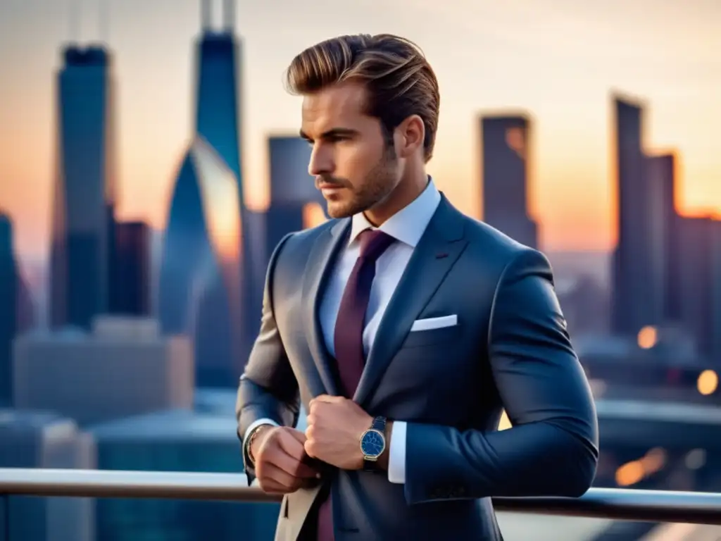 Estilo: hombre moderno con traje y reloj elegante - Trucos de estilo para hombres: combinar reloj y atuendo