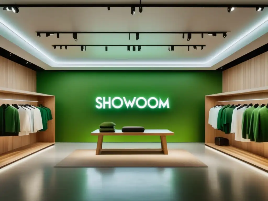 Showroom de moda sostenible con detalles impresionantes - Impacto moda masculina cambio climático