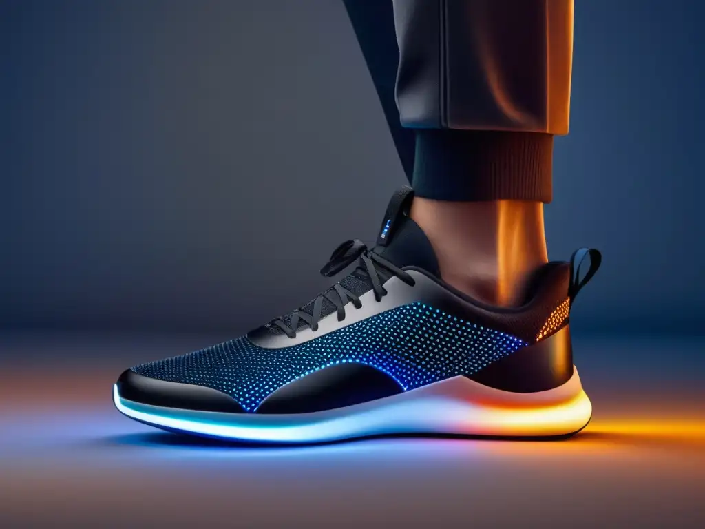 Zapatillas inteligentes para hombres, diseño futurista con luces LED, comodidad y tecnología avanzada en suelos urbanos