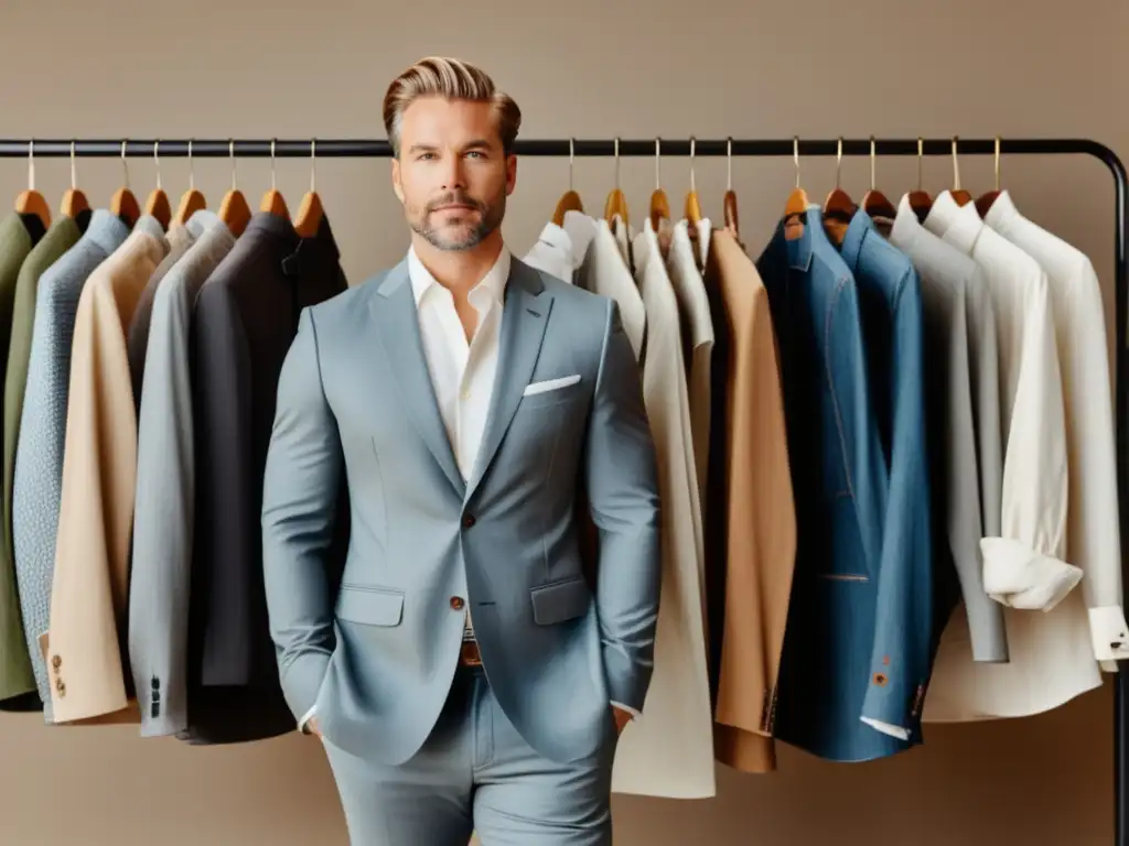 Hombre elegante destaca ventajas moda sostenible hombres