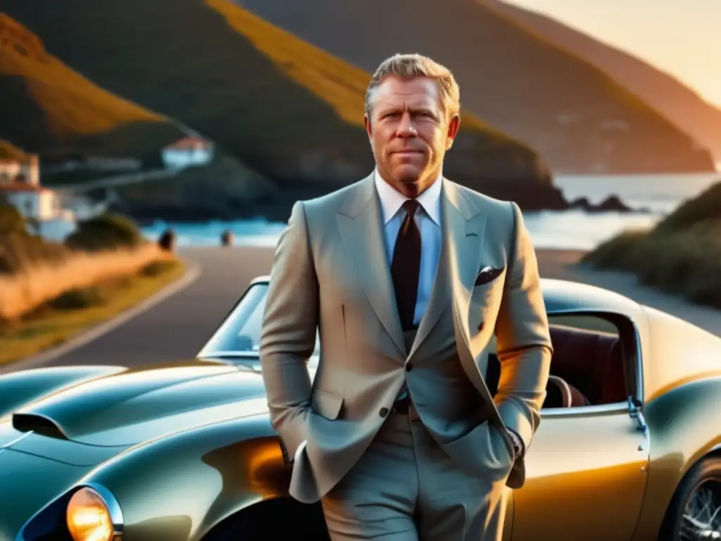 Tendencias moda masculina Steve McQueen en traje clásico y costero