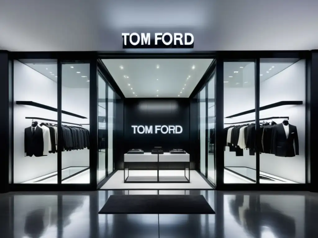 Boutique Tom Ford: Imagen impactante, elegante y sofisticada que muestra la influencia de Tom Ford en el estilo de James Bond