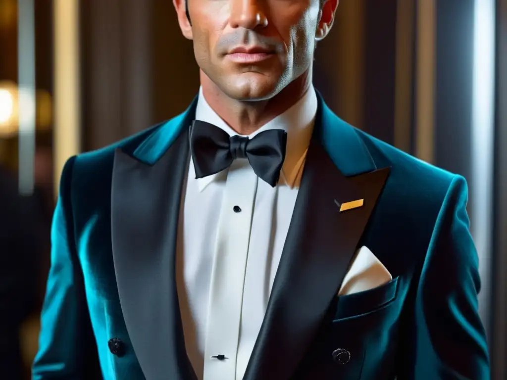 Detalles de la elegante chaqueta de Tom Ford usada por James Bond, que muestra la influencia de Tom Ford en el estilo de Bond