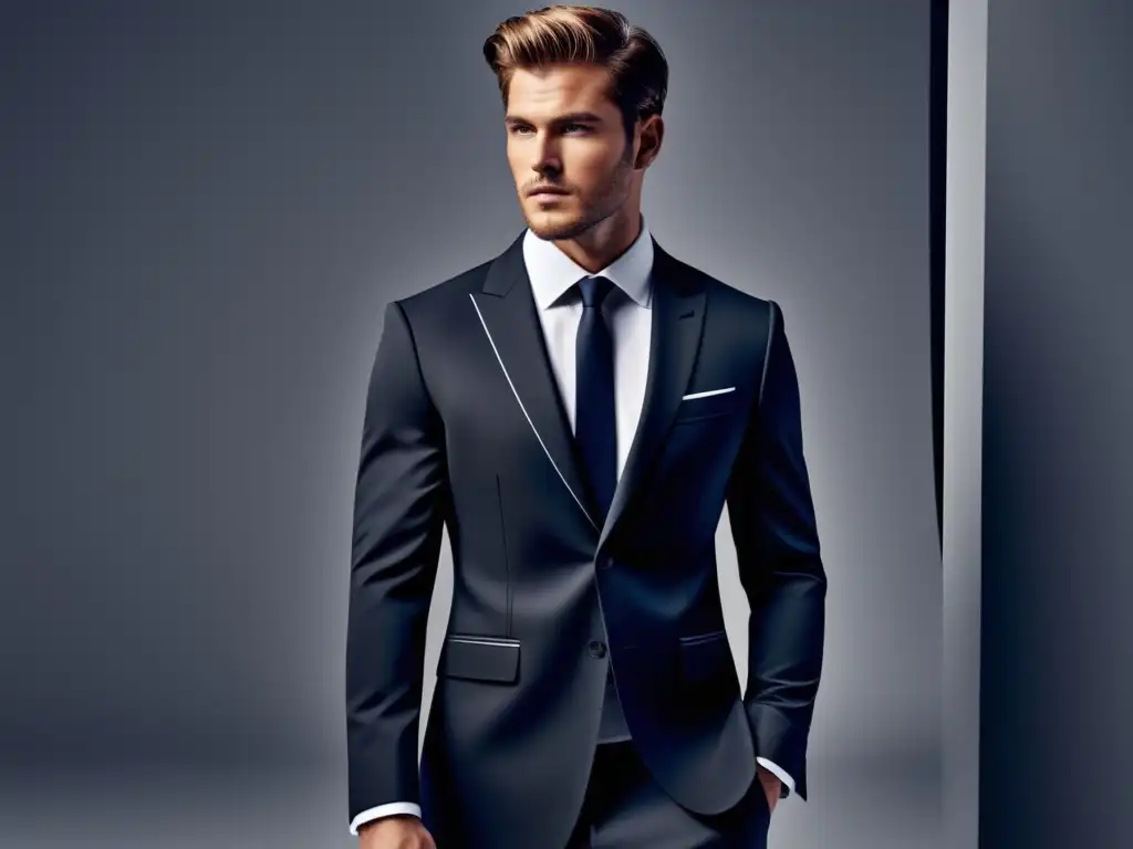 Beneficios moda inteligente masculina: traje futurista 8k con sensores integrados, diseño minimalista, versátil y control por gestos