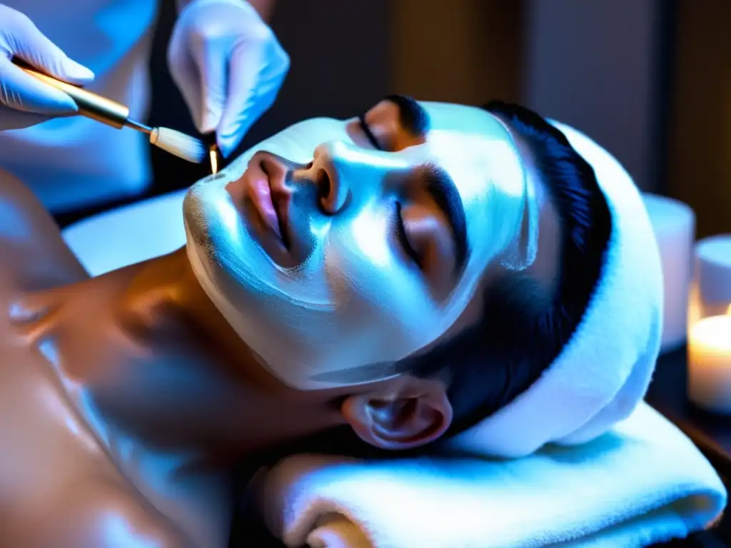 Tratamiento facial para hombres: Combate piel apagada en un spa moderno