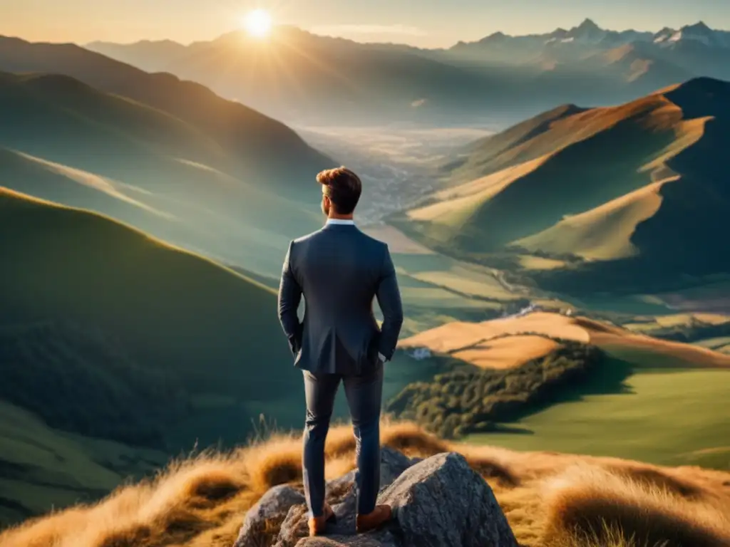 Viajar con estilo económico en una montaña pintoresca