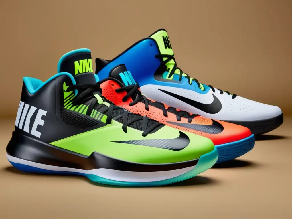 Zapatos de baloncesto para hombres en 8k: Nike, Adidas y Under Armour en colores vibrantes