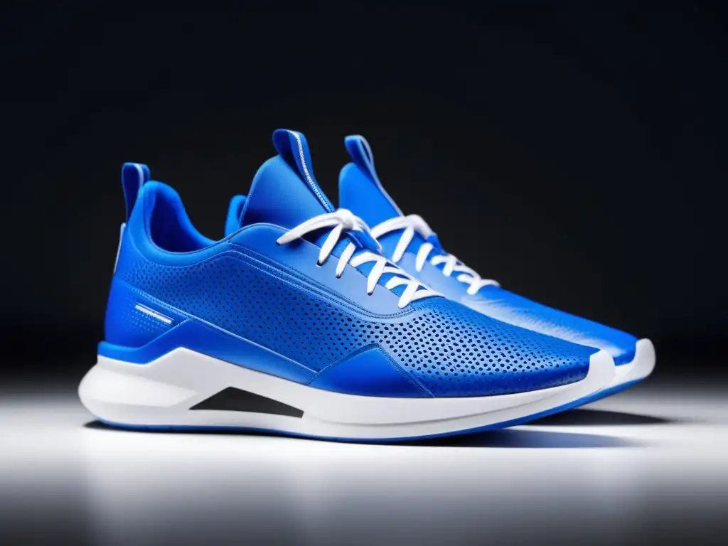 Tendencias calzado masculino 2022: Sneakers hombres modernos en azul eléctrico con diseño futurista y detalles texturizados