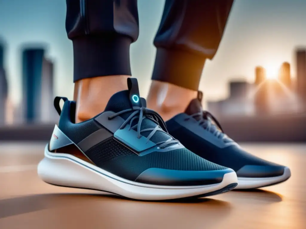 Zapatillas inteligentes para hombres, tecnología avanzada, monitoreo de salud y fitness, conectividad inalámbrica con smartphone