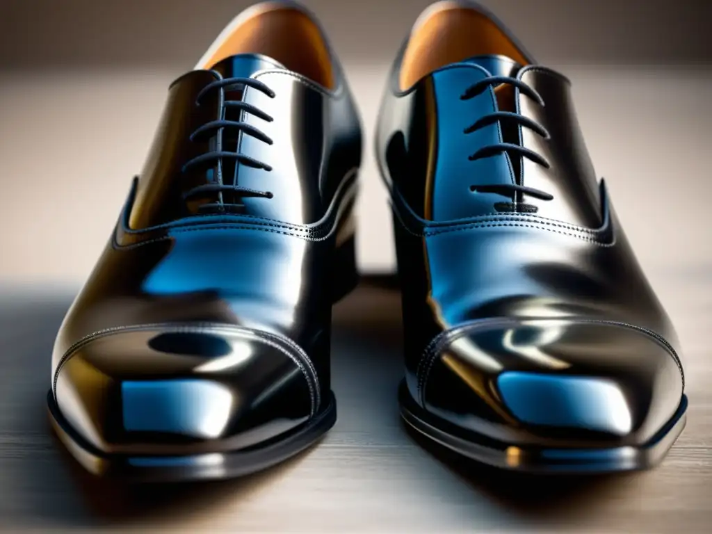 Zapatos de boda para hombres de cuero negro elegantes y sofisticados con detalles de costura refinados