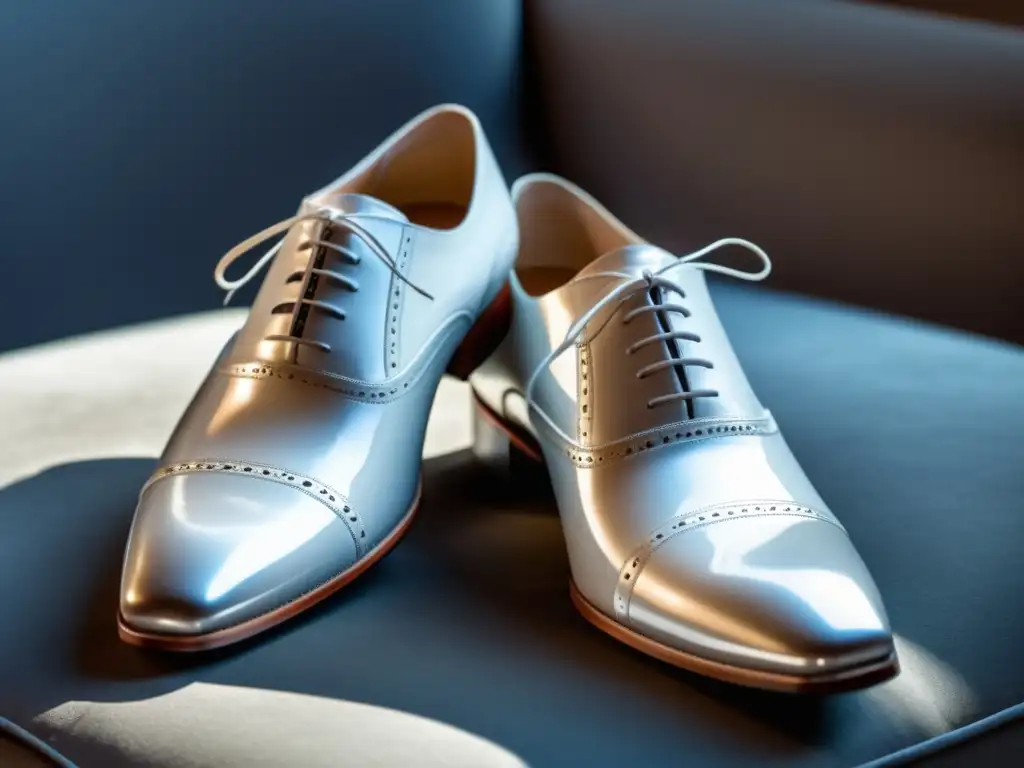 Zapatos de boda para hombres elegantes y sofisticados de cuero premium, con detalles intrincados y un acabado brillante