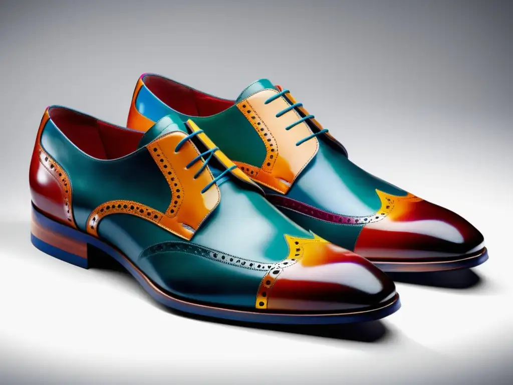 Tendencias calzado masculino 2022: Zapatos de hombre modernos y elegantes en colores vibrantes, con detalles intrincados y de alta calidad