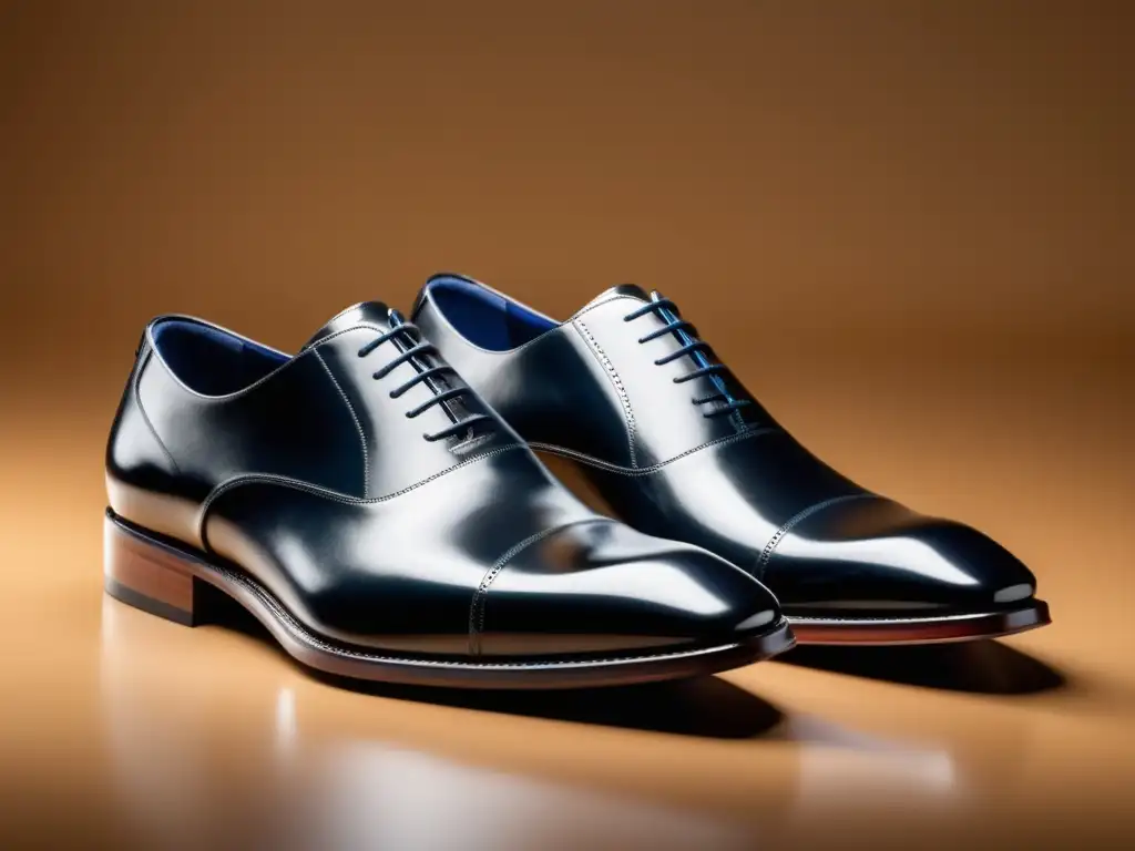 Zapatos de moda para hombres de cuero elegantes y modernos con acabado pulido y detalle de costuras