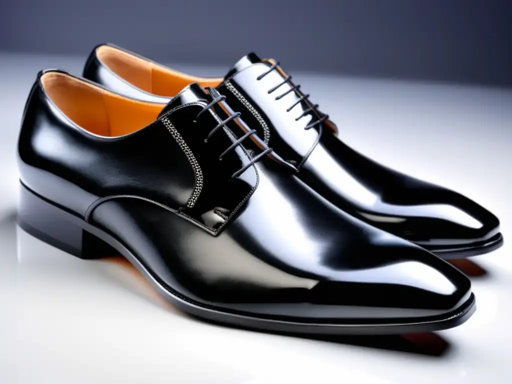 Zapatos de moda para hombres en piel negra con detalles elegantes y diseño clásico, perfectos para ocasiones especiales